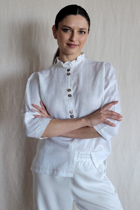 Camisa Carlotta 2.0 Puro Lino Blanco