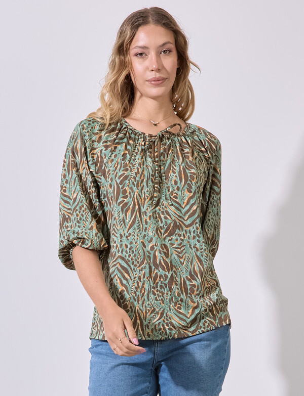 Blusa Printed VERDE/MULTI