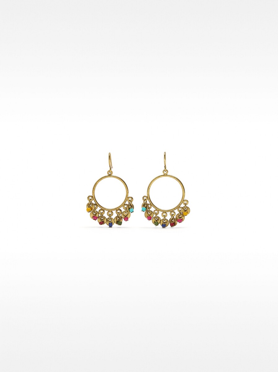 Pendientes Con Cuentas Multicolor - multicolor 