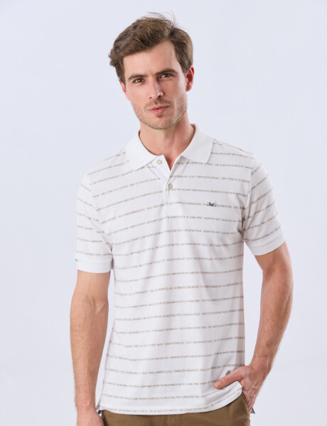 REMERA POLO ESTAMPADA Blanco