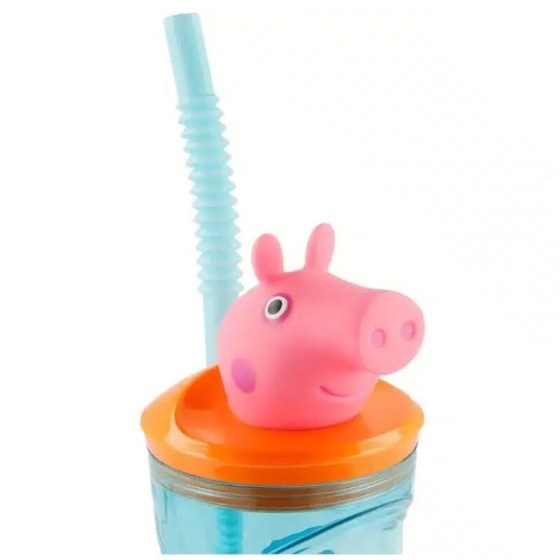 Vaso Alto Tapa/Forma Plástico Peppa Pig BAZAR PLASTICO VASO ALTO TAPA/FORMA PEPPA 48666 -