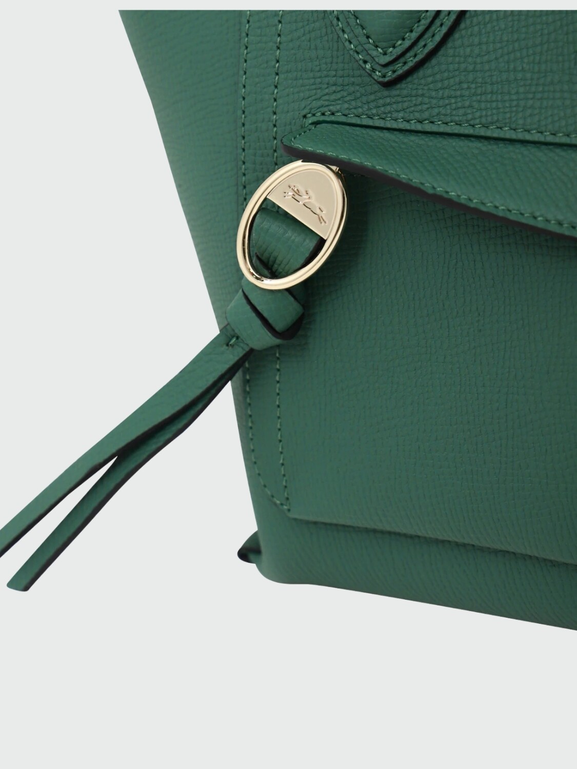 Longchamp -Cartera de cuero con asas y correa desmontable, Mailbox Verde