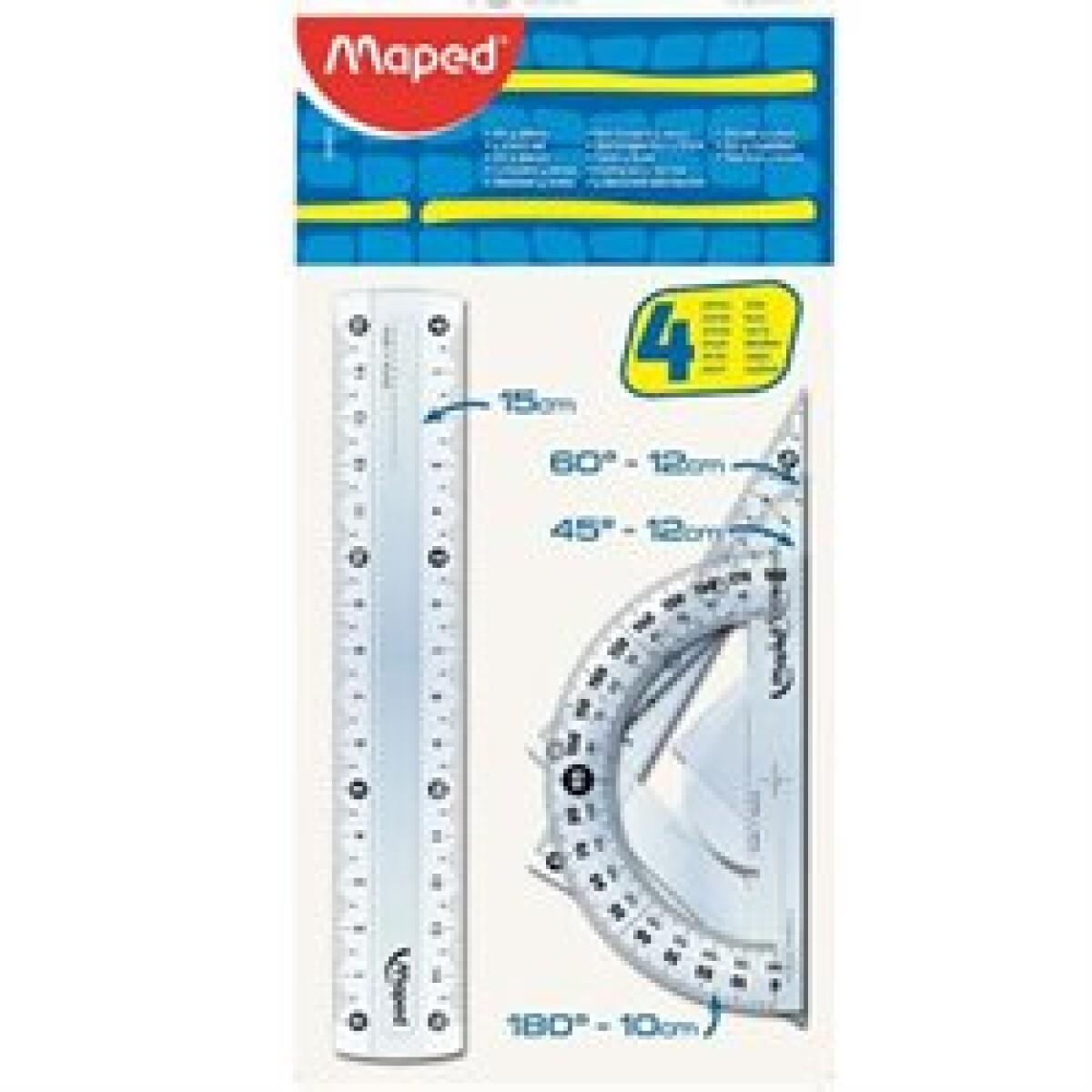 Juego De Geometría Maped 15 Cm 