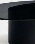 Mesa de centro Olir de vidrio templado y acero negro 140 x 80 cm