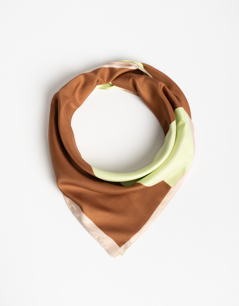 Pañuelos Raso Geométrico Pañuelo Estampado - Combinacion Multicolor