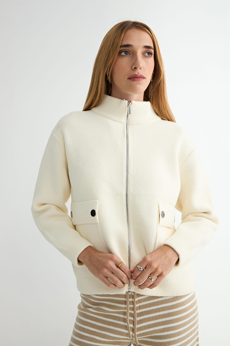 ABRIGO GENTIANA C/CIERRE - CRUDO 