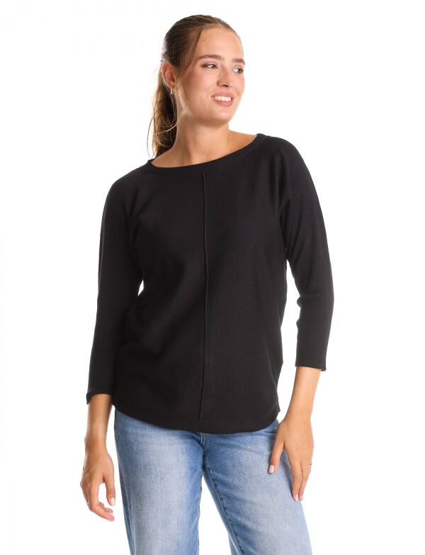 Buzo Espalda Botones NEGRO