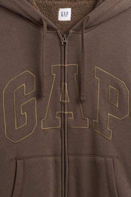 Canguro Con Corderito Logo Gap Hombre New Brown661