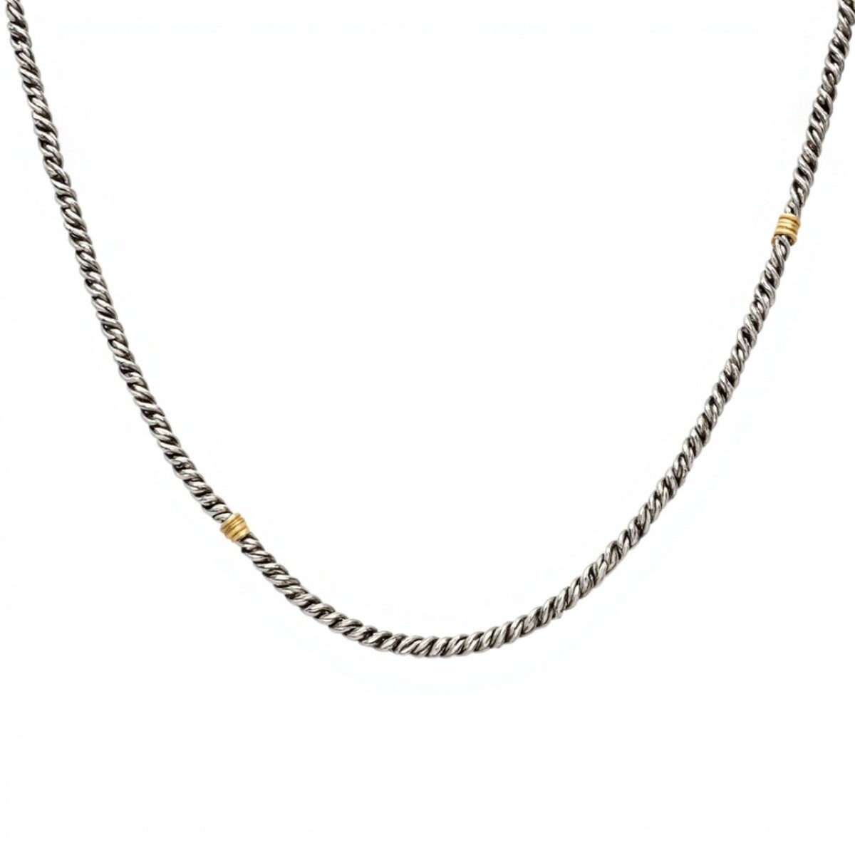 Cadena Tourbillon-Plata y Oro-Sin Piedra-CD5072 - sinpiedra 