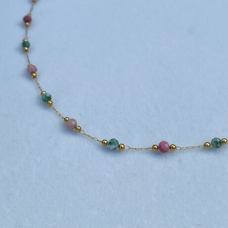 Collar ORIANA en acero y piedras naturales Collar ORIANA en acero y piedras naturales