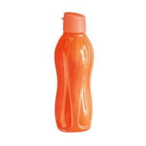 BOTELLA ECO TWIST TUPPERWARE CON PICO 750ML NARANJA NEON