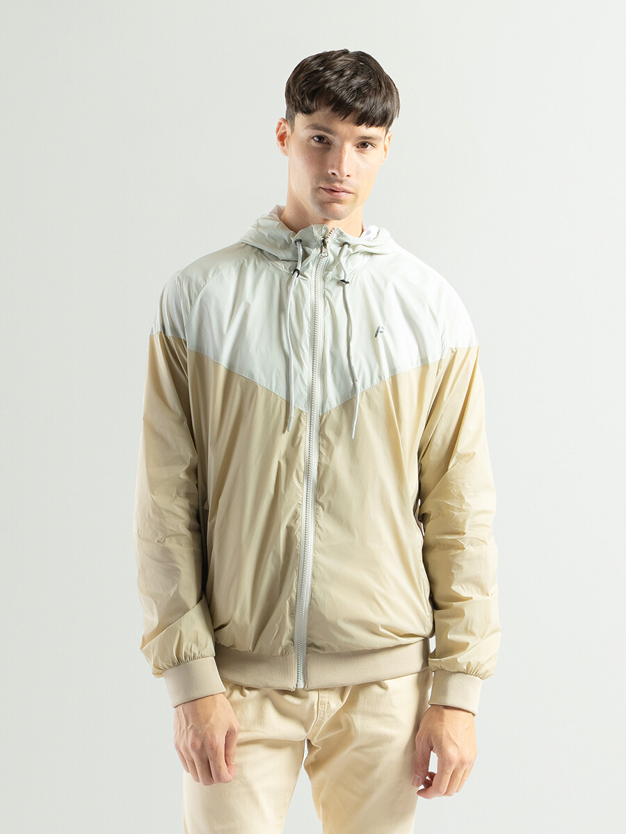 Campera Deportiva de Nylon - Natural/ Beige 