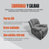 Sofá Sillón Poltrona Reclinable Masajeador Electrico Color Tela Gris Sofá Sillón Poltrona Reclinable Masajeador Electrico Color Tela Gris
