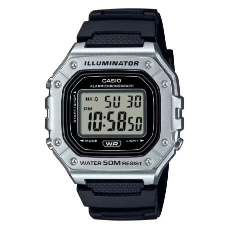 Reloj Casio Resina Plateado/Negro 0