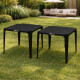 Set x2 Mesa cuadrada 70 x 70 cm Bela Vista NEGRO