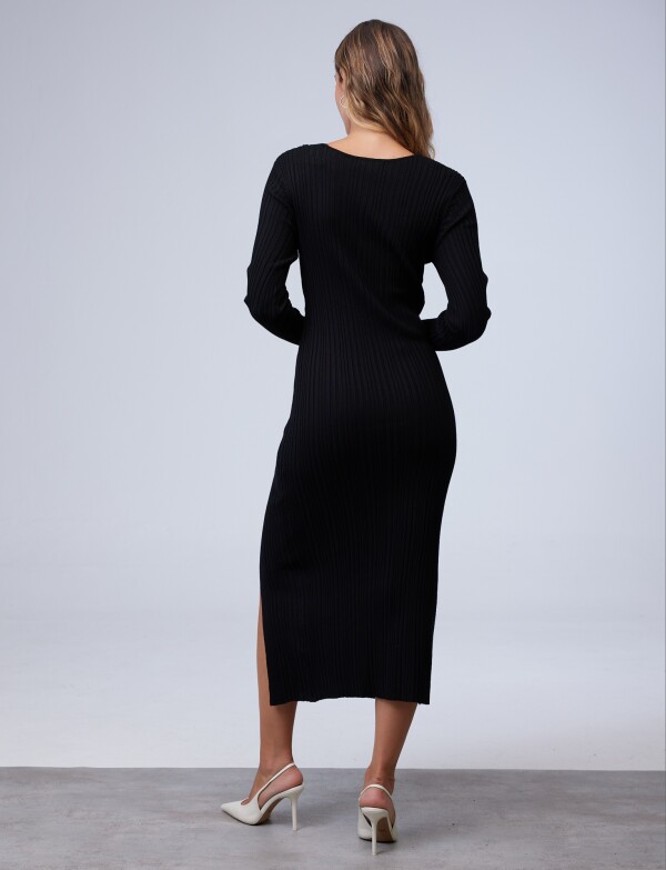 Vestido Rib Cruzado NEGRO