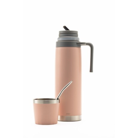 Termo Comet tapa mate Capri 1 Lt + bombilla Rosado
