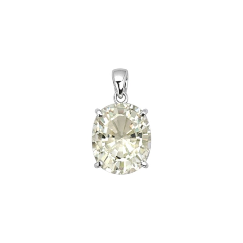 Dije solitario- Plata 925- con piedra cuarzo cristal- CP4864 conpiedra