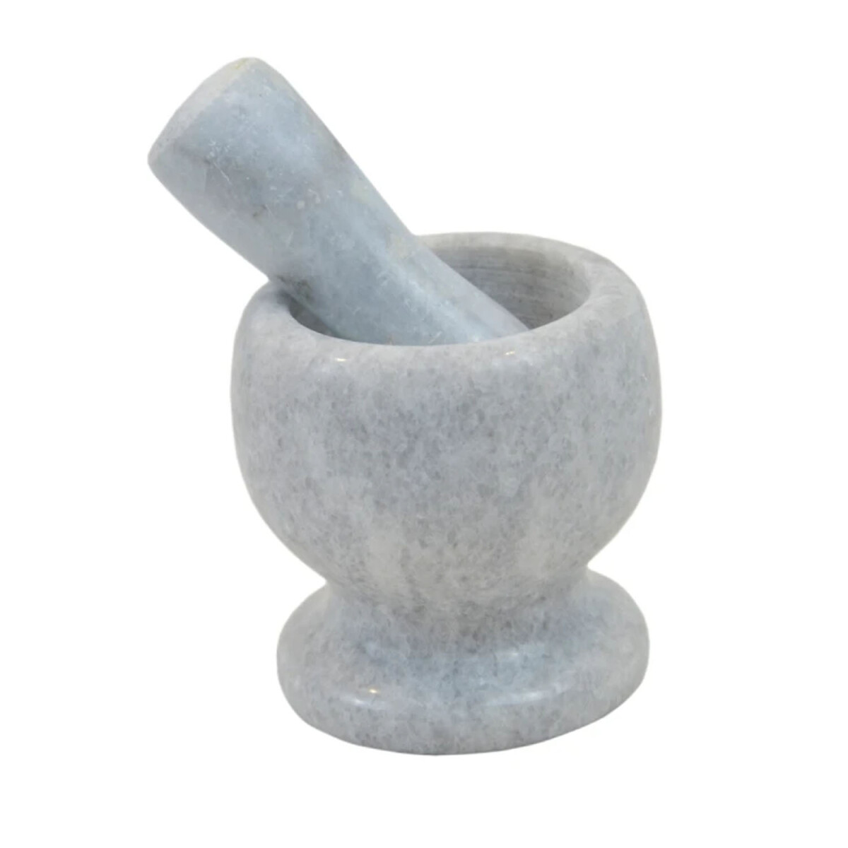 Mortero Machacador Triturador en Mármol p/ Cocina Decoración - Blanco 