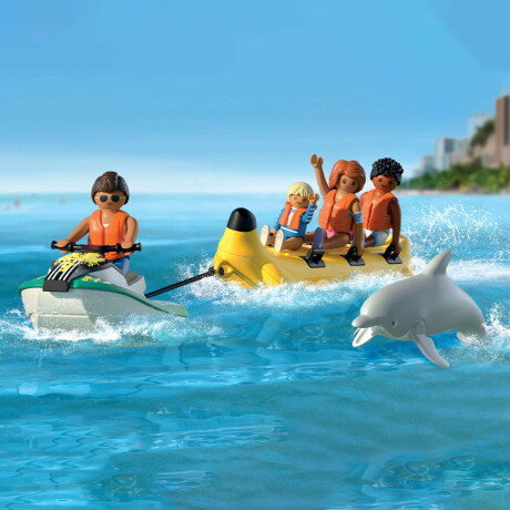 Moto Acuática Con Bote De Pasea Y Delfín Playmobil 22 Piezas