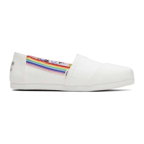Canvas Rainbow Webbing - Hombre White