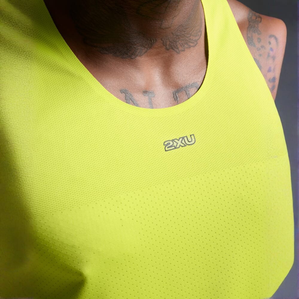 Bividi Running Light Speed Tech Singlet Hombre Volt/black Reflective