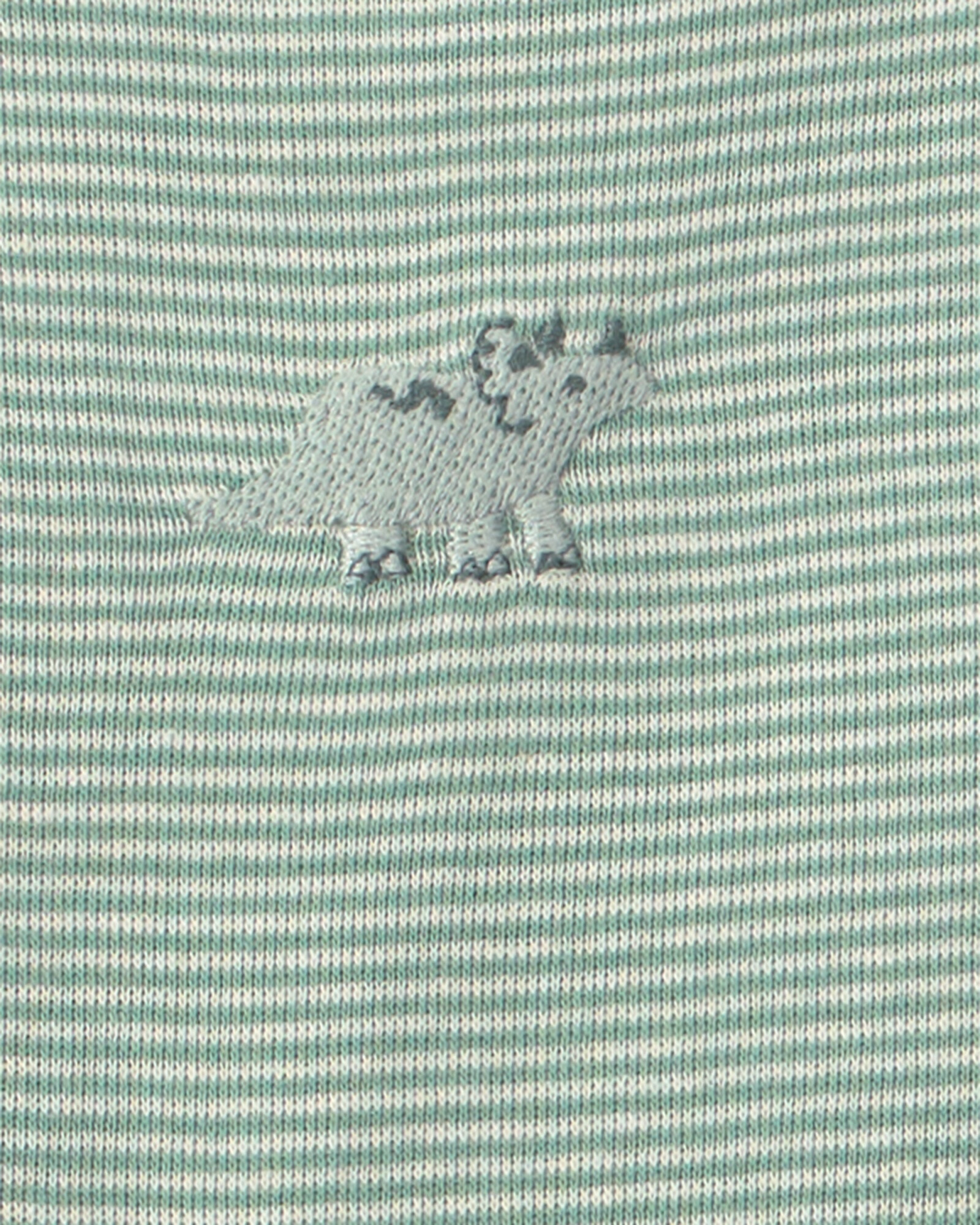Set tres piezas de algodón, pantalón y bodies, verde y crema, diseño dinos Sin color