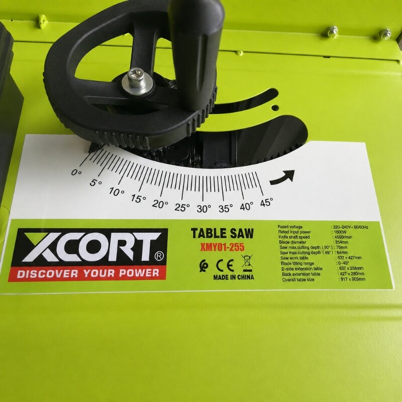 XCORT SIERRA CIRCULAR DE MESA PROFESIONAL 255MM 1800W Xcort Sierra Circular De Mesa Profesional 255mm 1800w