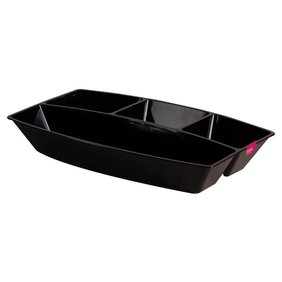 Copetinero Le Chef Rectangular con 4 Divisiones 36x23.5x6Cm - Negro 
