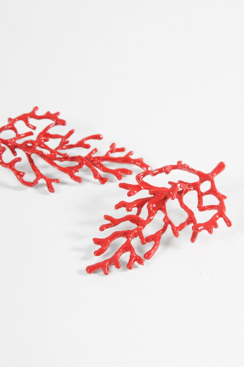 Caravanas coral rojo