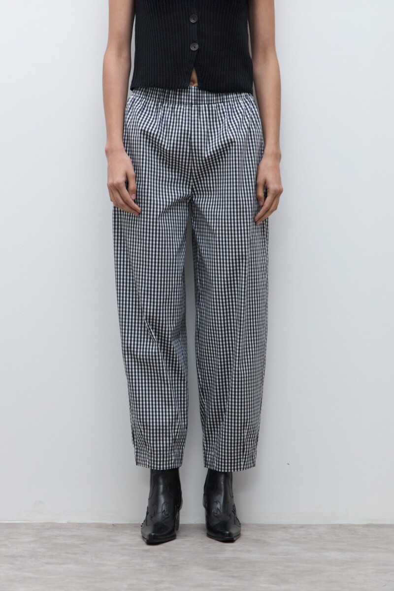 Pantalón Vichy negro