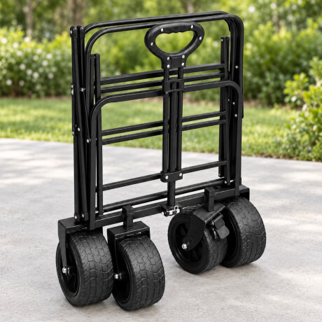 Carro de Playa plegable grande 88x57x99cm Negro