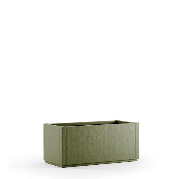 MACETA RECTANGULAR ETHICA 80 CM VERDE OLIVA MACETA RECTANGULAR ETHICA 80 CM VERDE OLIVA
