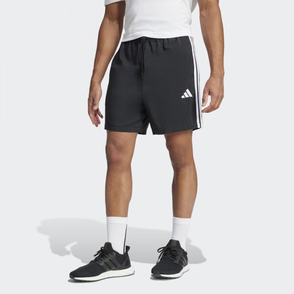 Shorts Adidas Essential Chelsea 3 Tiras Negro