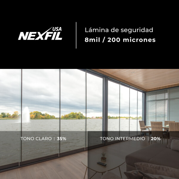 Lamina Seguridad 8mil Nexfil 20% Casas Lamina Seguridad 8mil Nexfil 20% Casas