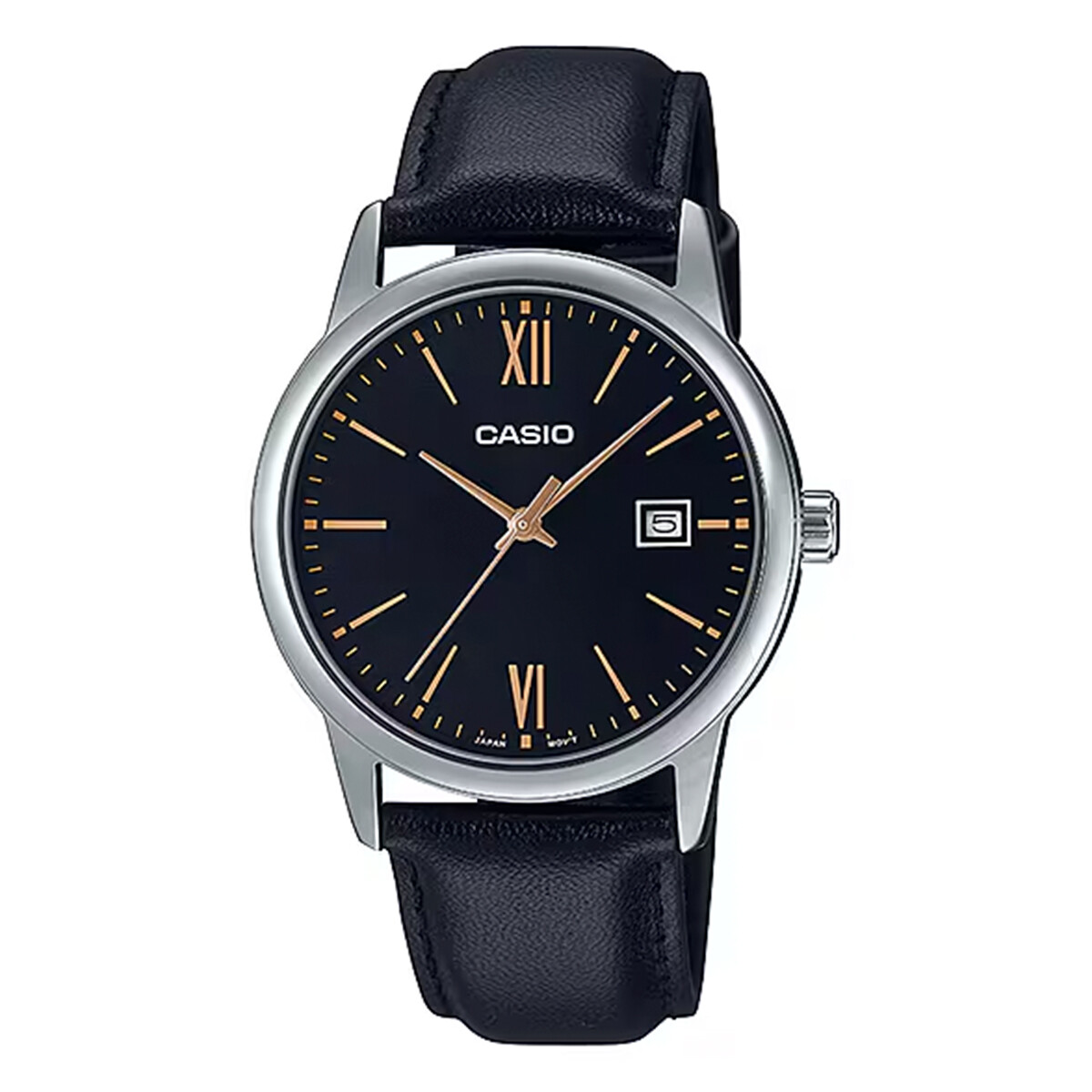 Reloj CASIO MTPV002L-1B3UDF en Cuero Negro Esfera 44mm 