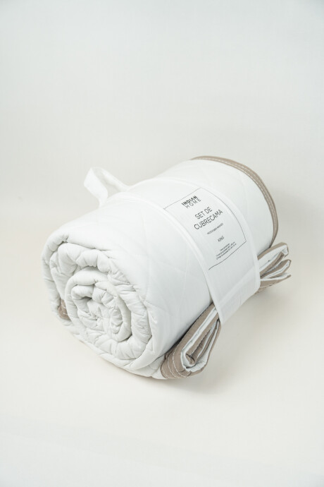 Cubrecama 2 Plazas King Microfibra Washed Blanco