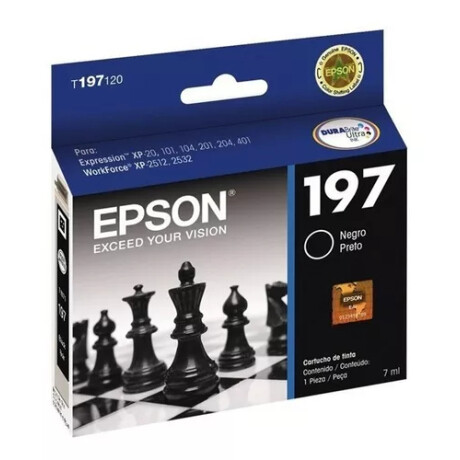 EPSON T197120 BK XP101,104,201,204,211,401,411,WF2512,2532 8 Epson T197120 Bk Xp101,104,201,204,211,401,411,wf2512,2532 8