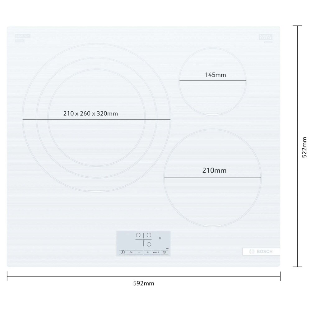 ANAFE INDUCCION BLANCO BOSCH PID612BB1E