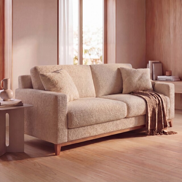 SILLÓN SOFÁ LIVING 2 CUERPOS BEIGE SILLÓN SOFÁ LIVING 2 CUERPOS BEIGE
