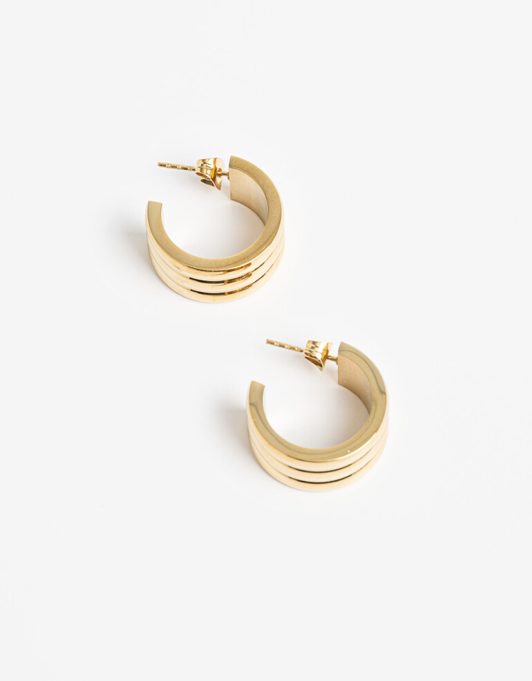 Aros Argollas Metal Argollas De Acero - Dorado