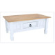 Mesa de centro ESTILO MEXICANO 1 cajón Color CERA BLANCO Mesa de centro ESTILO MEXICANO 1 cajón Color CERA BLANCO