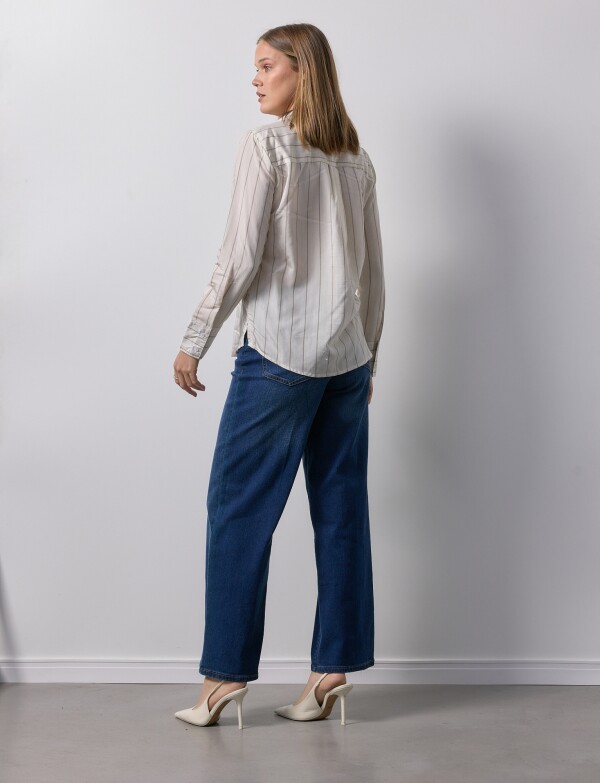 Camisa Lineas BEIGE/MULTI