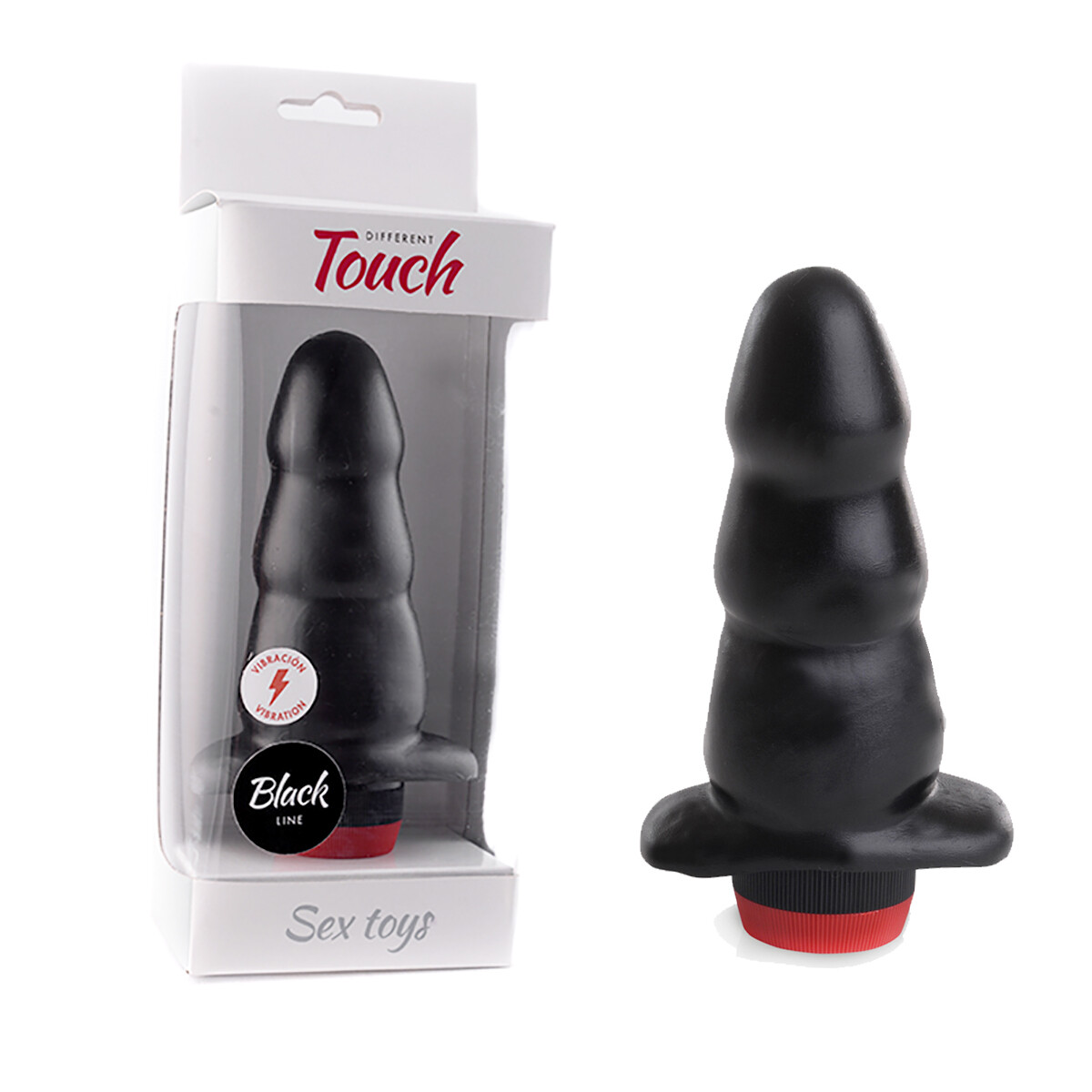 Plug Anal Escalonado Con Vibrador - Negro 