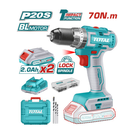 TALADRO ATORNILLADOR INALÁMBRICO BATERÍA 20V TOTAL TOTAL TOOLS