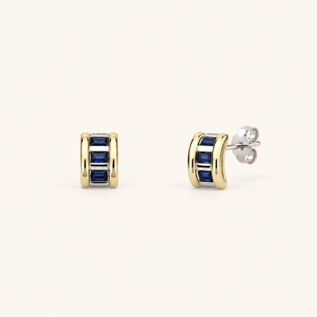 Caravanas Donna Blue - Plata y Oro Caravanas Donna Blue - Plata y Oro