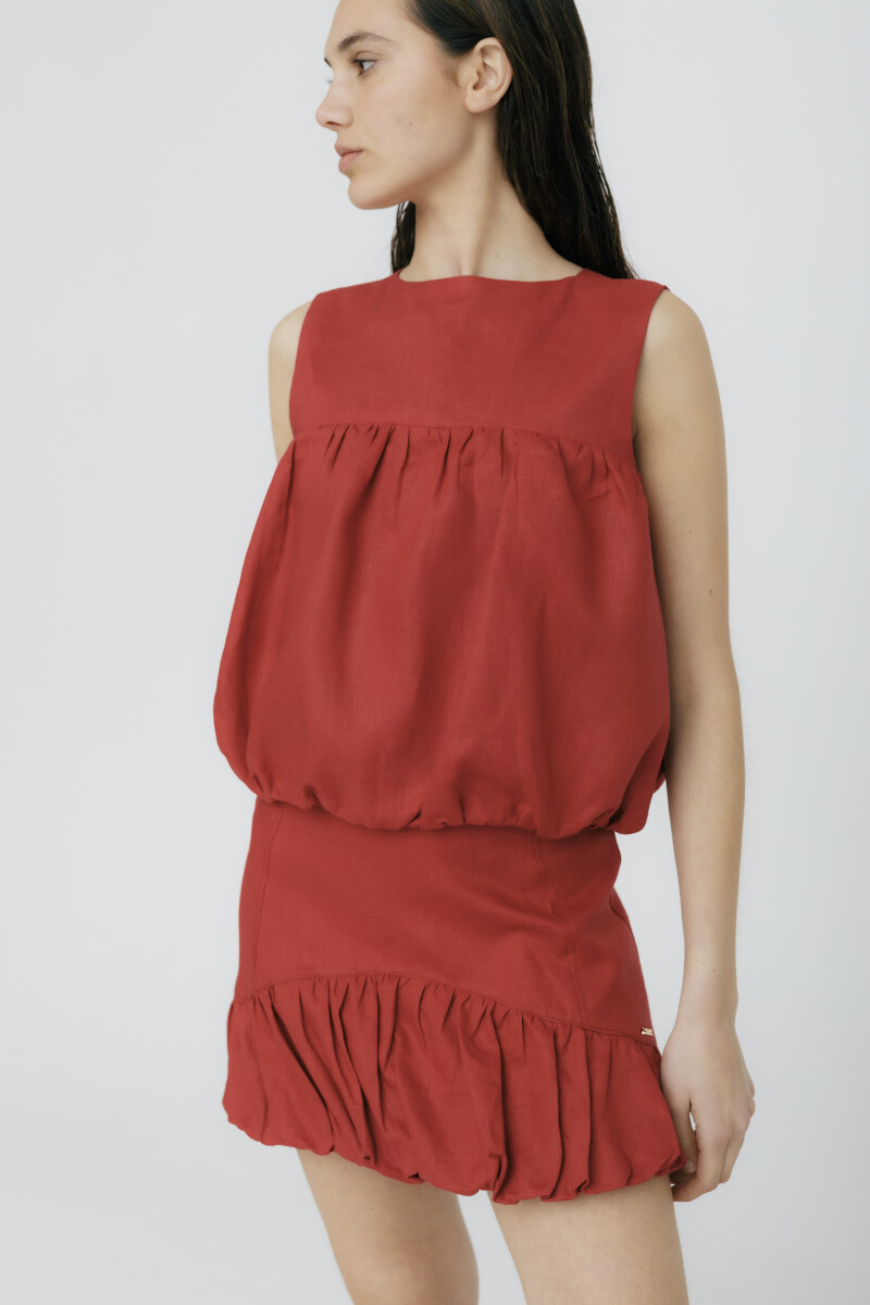 PRE VENTA FALDA BALLOON Cherry