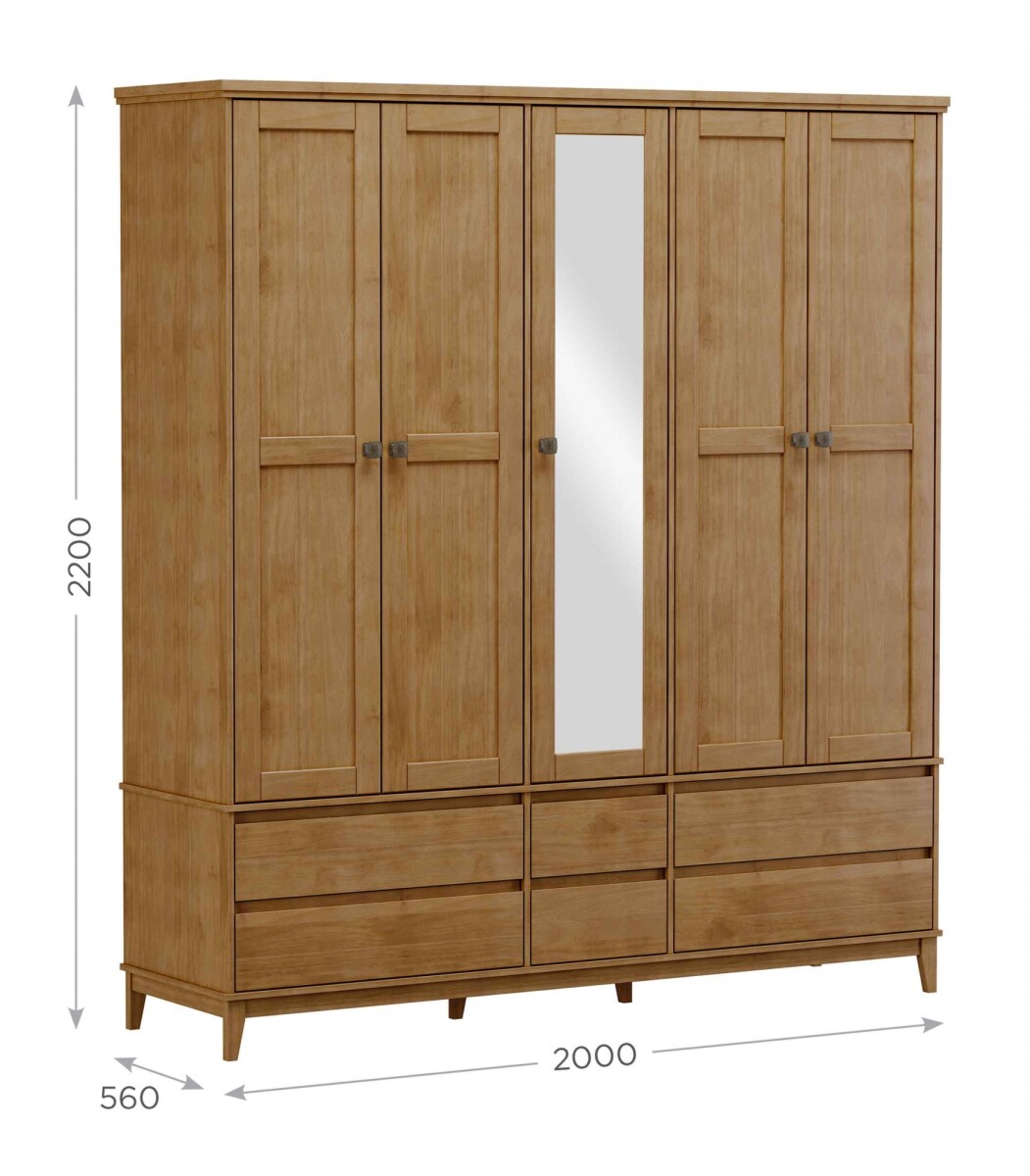 FINESTRA- ROPERO 5 PUERTAS 6 CAJONES REF 2804 