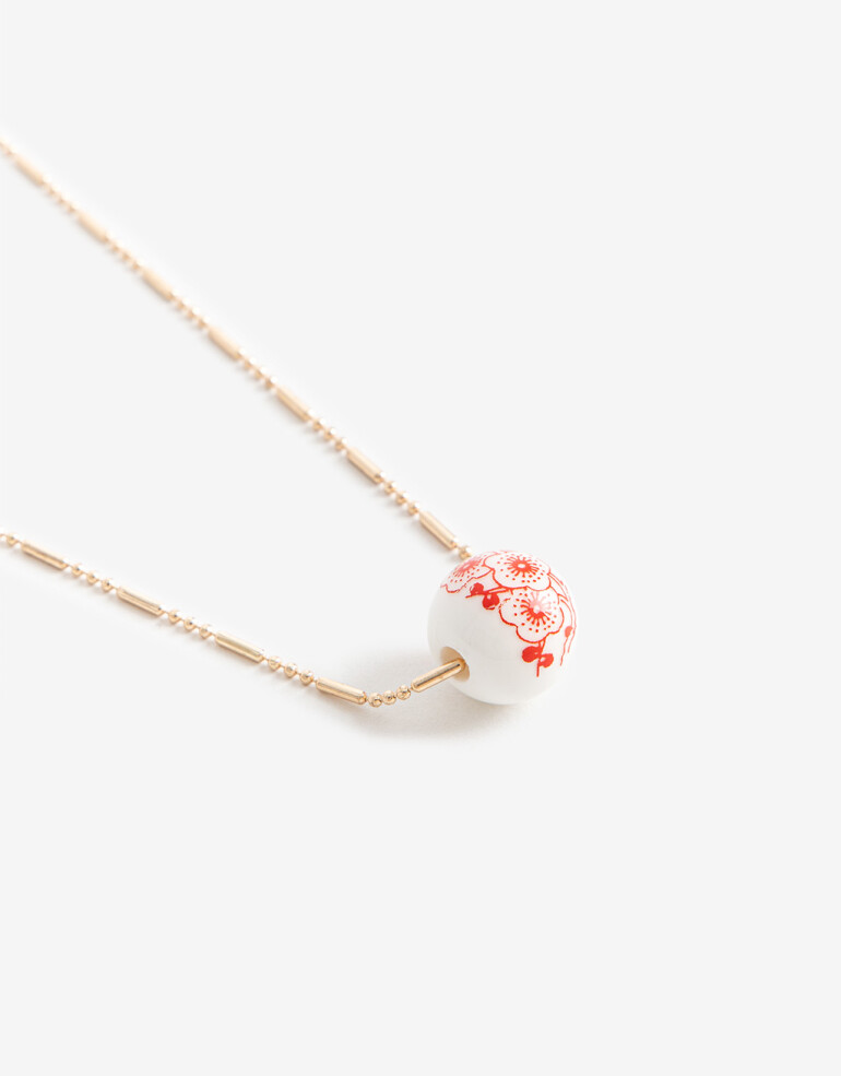 Cadena Corta con Dije Con Dijes Collar Con Dije Oriental - Dorado