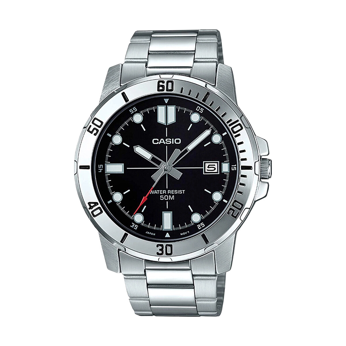 Reloj CASIO MTPVD01D-1EVUDF en Acero Plateado Esfera 45mm 